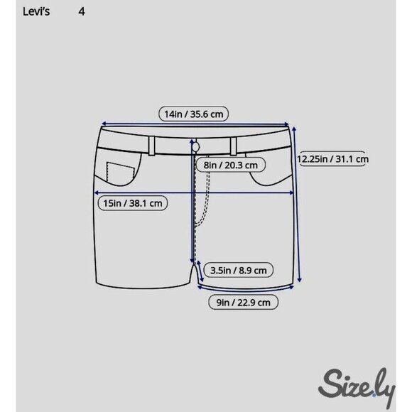 Levi’s Women’s Cutoff Distressed Denim Jean Shorts 4 Dark Blue Casual Summer - Picture 7 of 8